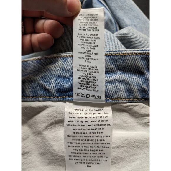 NWT Good American Good 90s Distressed Ripped Jeans Size 15 New - Picture 6 of 6